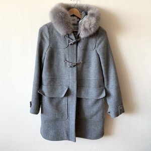 ASOS grey duffle coat with hood